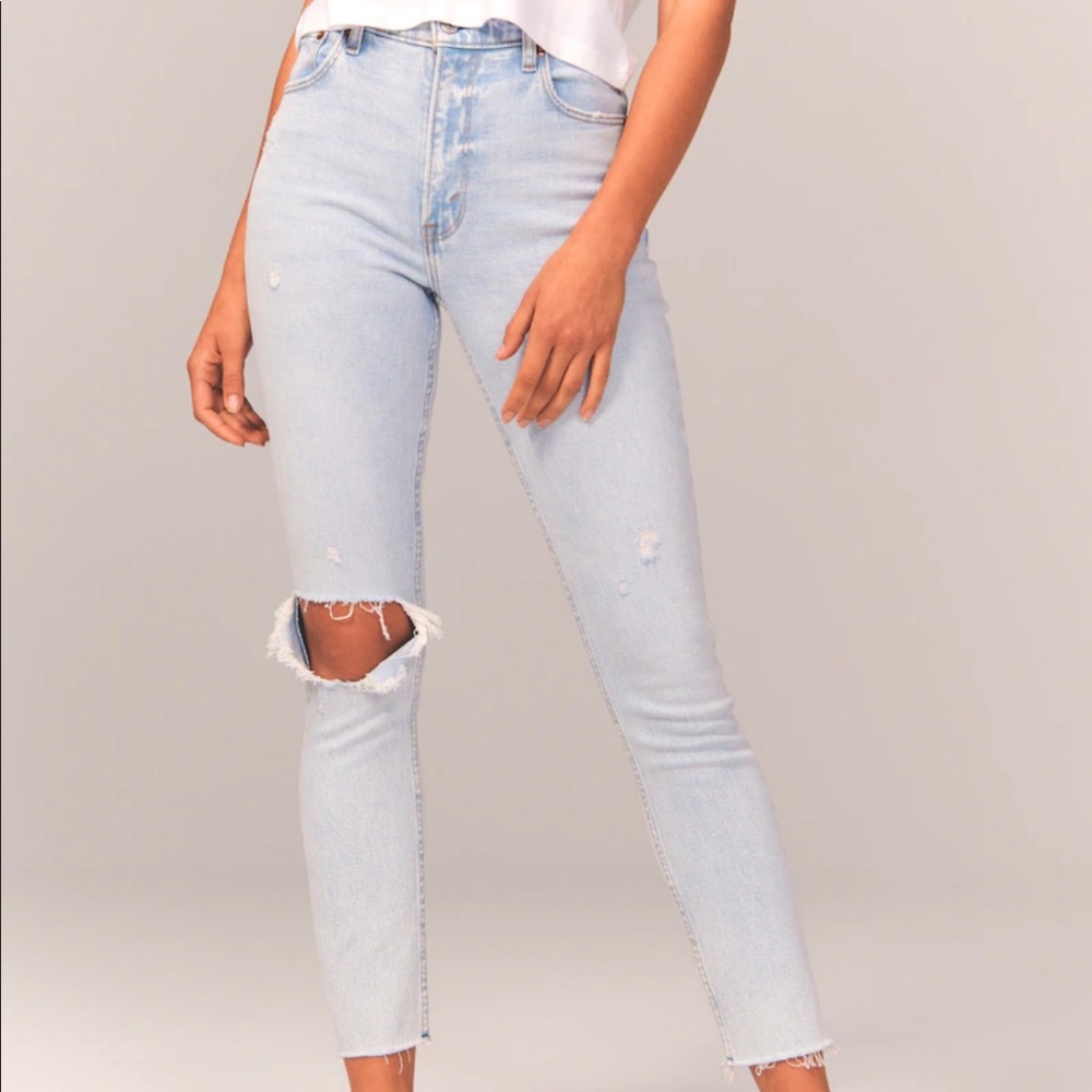 Abercrombie High Rise Curve Love Skinny Jeans